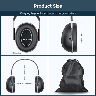 SNR 35dB Effective Ear Protection, Hearing Protection Ear Muff, Lightweight Adult Noise Cancelling Headphones, Ear Protection for Autism, Mowing, Shooting, Sleeping, Ear Muffs for Noise Reduction