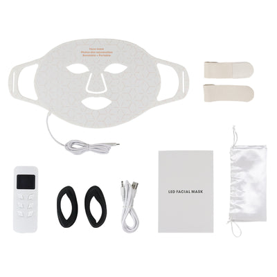 Mpow 4-Color Light Therapy Silicone Mask | 480 Chips Face & Neck Beauty