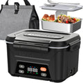 Heated Lunch Box Battery Powered with Automatic Heating, Cordless Heatable Lunchbox for Adults, 1.3L Portable Food Warmer with Insulated Carry Bag