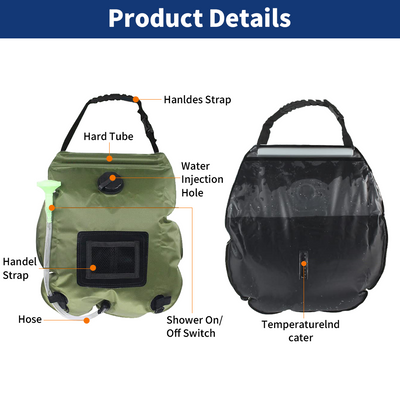 Mpow Pop - Up Camping Shower Tent with Solar Shower Bag - 6.2FT Height, Blocking, Portable Privacy Shelter