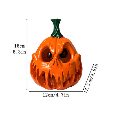 Mpow Small Hollow Yellow LED Lighted Pumpkin Lantern for Halloween Decorations. 8-Hour Auto-Illumination Timer. 3 AA Batteries for A 1-Month Life. Suitable for Indoor and Outdoor Use