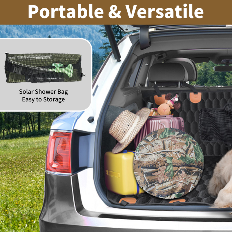 Mpow Pop - Up Camping Shower Tent with Solar Shower Bag - 6.2FT Height, Blocking, Portable Privacy Shelter