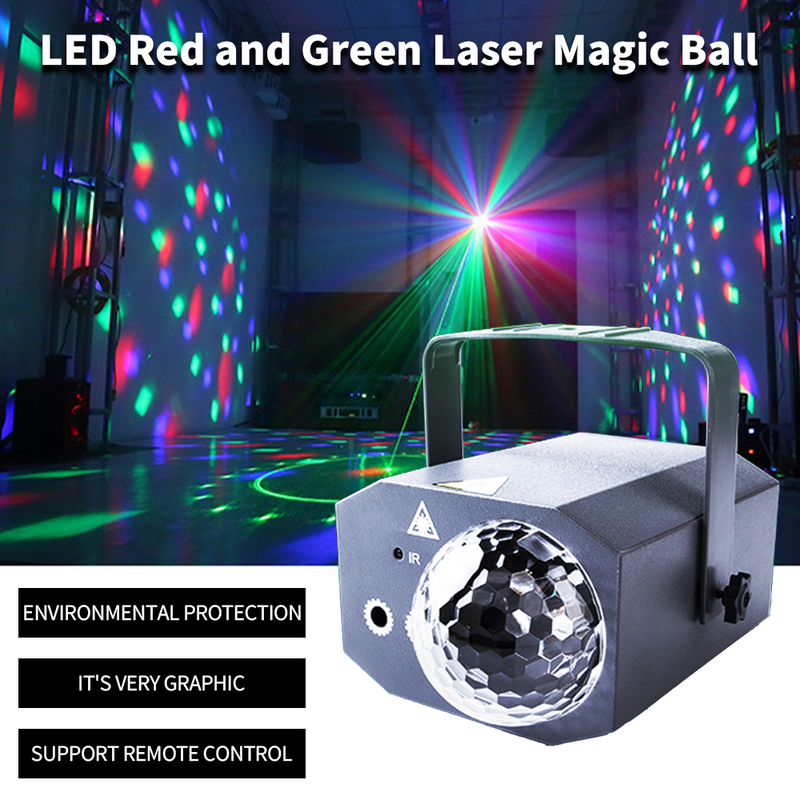 Mpow Laser Magic Ball Effect Light + Smoke Machine Set (Red, Green, and Blue), Voice-Controlled, Self-Propelled, and Remote Control—A Perfect Party Ambition