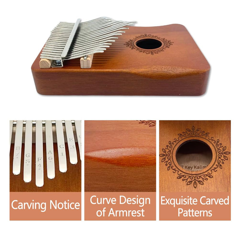 Mpow Premium Mahogany Thumb Piano - Ethereal Sound, Portable Gift Box, Thoughtfully Selected, Creative Birthday and Holiday Gift