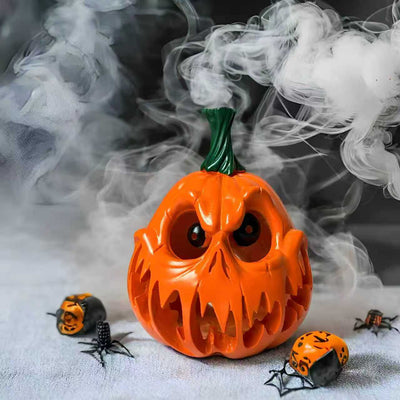 Mpow Small Hollow Yellow LED Lighted Pumpkin Lantern for Halloween Decorations. 8-Hour Auto-Illumination Timer. 3 AA Batteries for A 1-Month Life. Suitable for Indoor and Outdoor Use