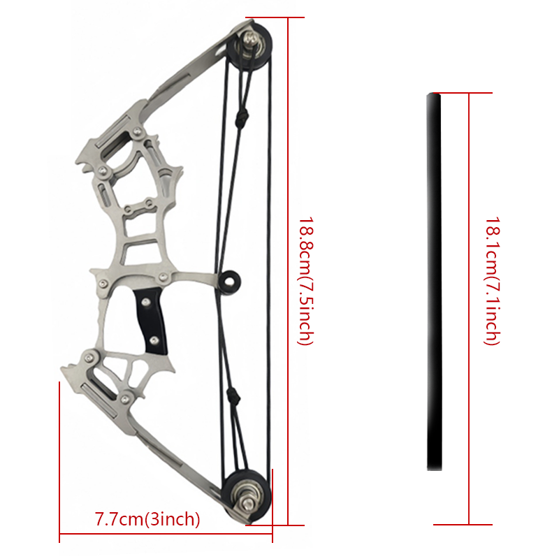 Mpow Small Compound Bow with 12 Arrows, Stainless Steel, Portable, Mini, Interactive, Stress-Relief, Shooting Competition Craft
