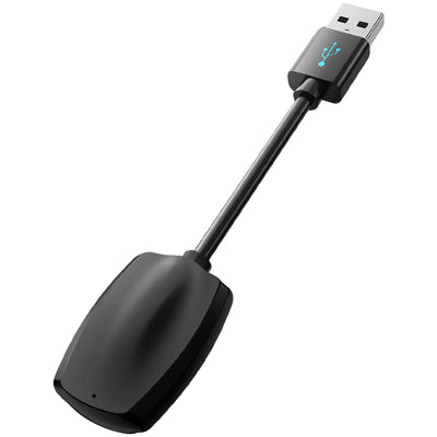 Mpow Wired to Wireless CarPlay/Android Auto Adapter: Plug-and-Play, 5.8GHz High-Speed Transmission, Compatible with Multiple Phones