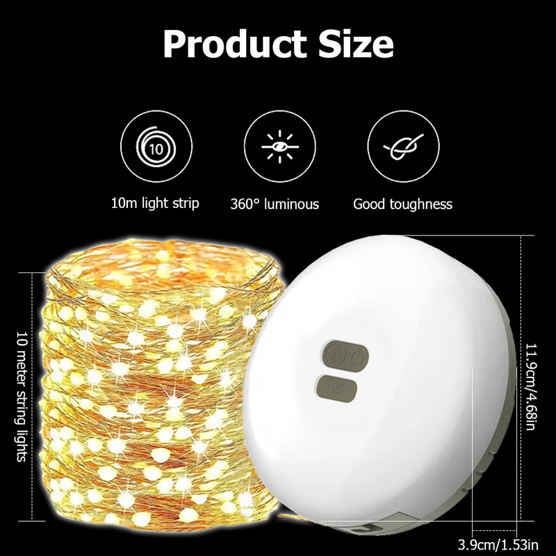 Mpow Starry Sky Camping Lantern in Wilderness Green/Desert Yellow: 24 White LEDs + 12 Red LEDs + 10-meter Light String, App-Controlled RGB Tape