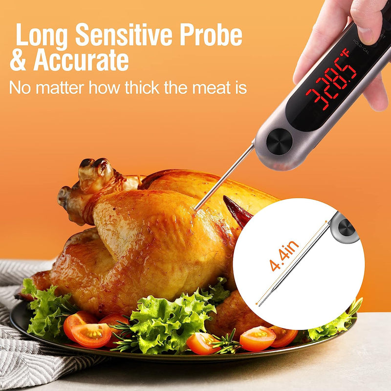 Chicken Termometer Instant Read Meat Thermometer, Foldable Meat Thermometers for Cooking ...