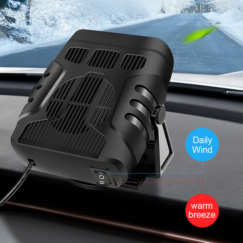 Mpow Universal 12V/24V Car Heater, Black ABS Material, USB Charging, 3M Adhesive Fast Heats Up