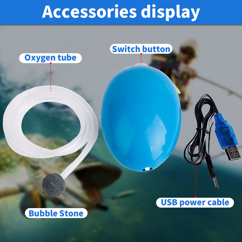Mpow Foldable EVA Fishing Bucket + Rechargeable Oxygen Pump: Keeps Live Bait Fresh, Leakproof, Durable, and Multi-Purpose Portable Outdoor Fishing Tool
