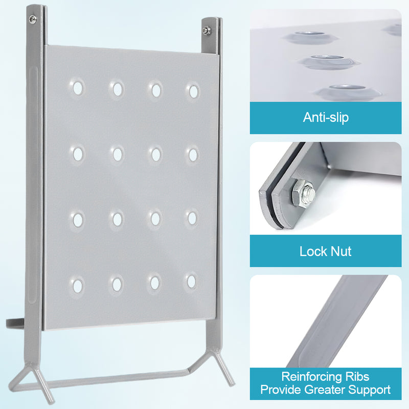 Mpow Telescoping Ladder Accessory - 35x26.5cm Iron Platform, 400LBS Capacity, Anti-Slip & Magnetic Tray
