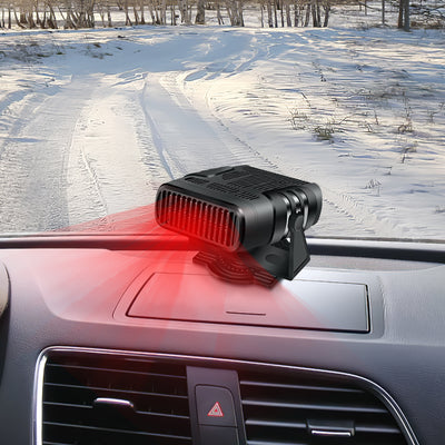 Mpow Universal 12V/24V Car Heater, Black ABS Material, USB Charging, 3M Adhesive Fast Heats Up