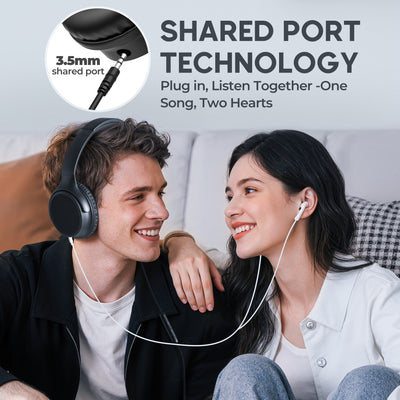 USB C Headphones Wired, Over Ear Wired Headphones with Microphone, Volume Control, HD Stereo Sound, Foldable Type C Headset for Relaxing, Gaming, Travel