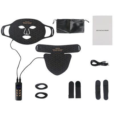 Mpow 4-Color Light Therapy Silicone Mask with Neck Care | 480 Chips Face & Neck Beauty Device
