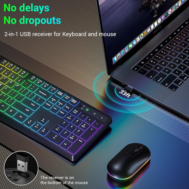 Mpow Wireless Keyboard And Mouse Combo