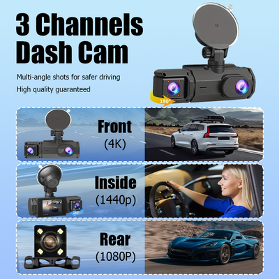 Mpow 2-inch IPS screen triple-lens WIFI HD driving recorder