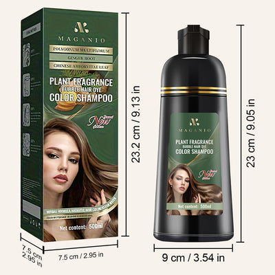 Mpow Herbal Hair Color 500ml: Shampoo, Condition, Cover, and Damage Gray Hair. Contains Argan Oil. 15-Minute Coloring for Gentle Hair.