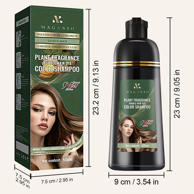 Mpow Herbal Hair Color 500ml: Shampoo, Condition, Cover, and Damage Gray Hair. Contains Argan Oil. 15-Minute Coloring for Gentle Hair.