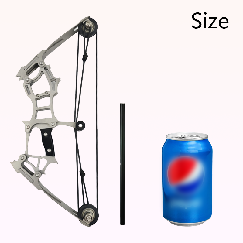 Mpow Small Compound Bow with 12 Arrows, Stainless Steel, Portable, Mini, Interactive, Stress-Relief, Shooting Competition Craft