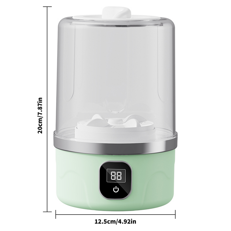Mpow Mini Wireless Washing Machine with 3000mAh Rechargeable Battery and 15W Power for Efficient Cleaning, Portable, and Space-Saving Design for Underwear and Baby Clothes