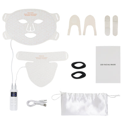 Mpow 4-Color Light Therapy Silicone Mask with Neck Care | 480 Chips Face & Neck Beauty Device