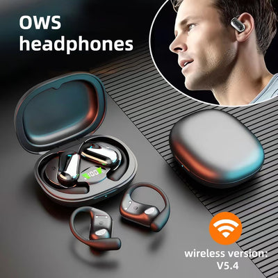 Mpow KKK-Q16 Open ear buds Auriculares Bluetooth In Ear, 36H de reproducción Earbuds, Bluetooth Headphones impermeables IPX8 para un Estilo de vida Deportivo, escuchar música y hablar por teléfono