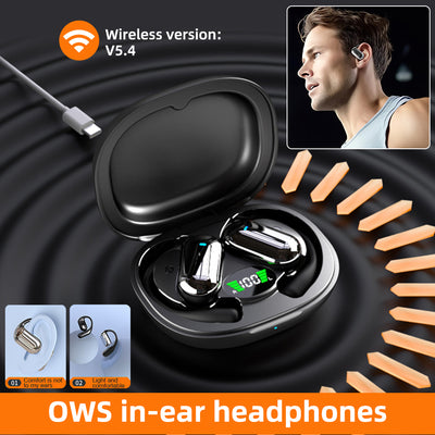 Mpow KKK-Q16 Open ear buds Auriculares Bluetooth In Ear, 36H de reproducción Earbuds, Bluetooth Headphones impermeables IPX8 para un Estilo de vida Deportivo, escuchar música y hablar por teléfono