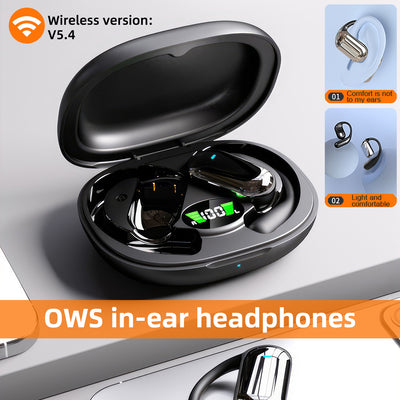 Mpow KKK-Q16 Open ear buds Auriculares Bluetooth In Ear, 36H de reproducción Earbuds, Bluetooth Headphones impermeables IPX8 para un Estilo de vida Deportivo, escuchar música y hablar por teléfono