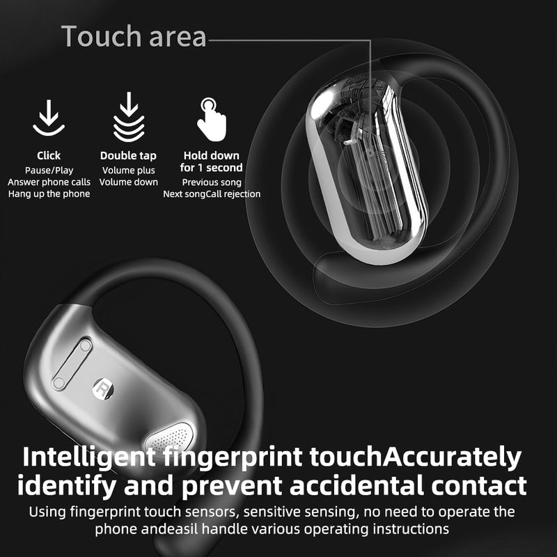 Mpow KKK-Q16 Open ear buds Auriculares Bluetooth In Ear, 36H de reproducción Earbuds, Bluetooth Headphones impermeables IPX8 para un Estilo de vida Deportivo, escuchar música y hablar por teléfono