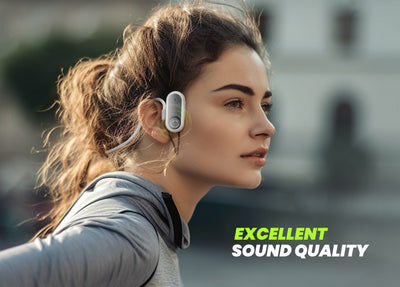 Mpow MU6 Open-Ear Conduction Bluetooth Headset, Air Conduction Sport Wireless Running Earphones,Type C Fast Charging