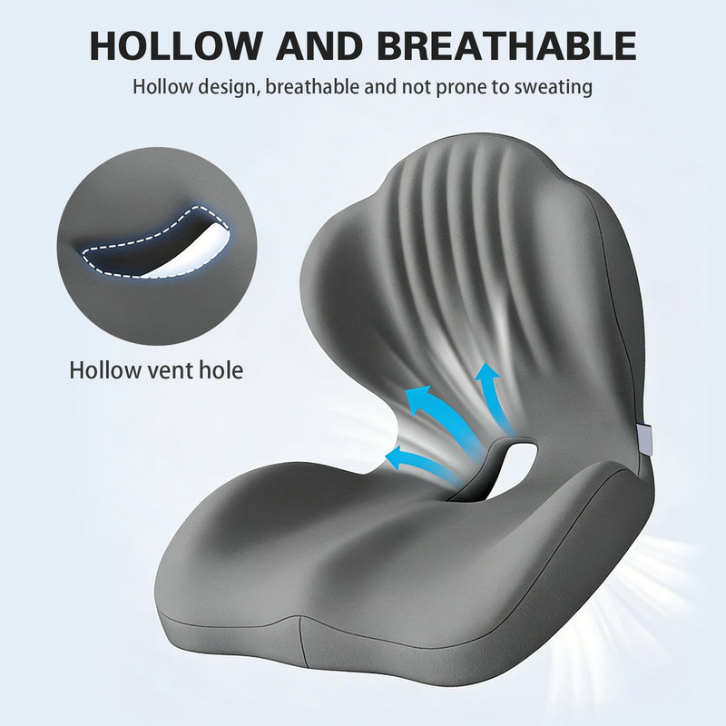 MPOW Ergonomic Memory Foam Cushion, Lumbar & Coccyx Back Support Pillo
