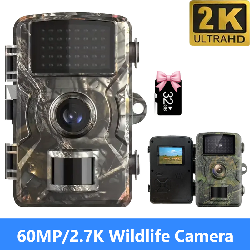 MPOW Outdoor Infrared Camera,32GB Card, 4K HD Video & 48MP Image, 130°