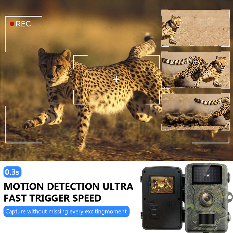 MPOW Outdoor Infrared Camera,32GB Card, 4K HD Video & 48MP Image, 130°