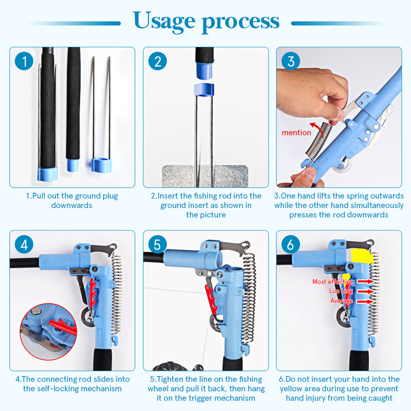 MPOW Automatic telescopic fishing rod, portable and comfortable EVA ha