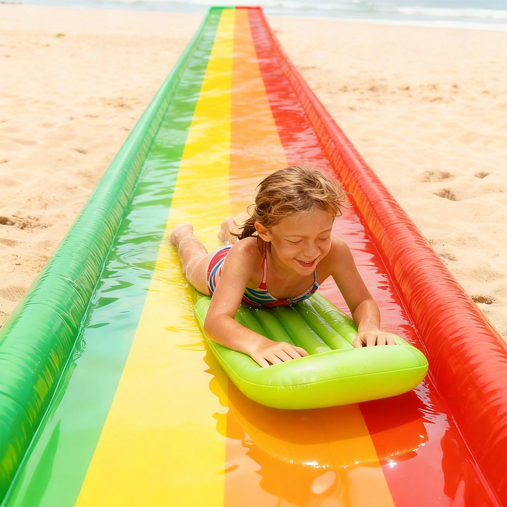 Mpow Water-spraying grass slide - Durable outdoor slide for backyards ...