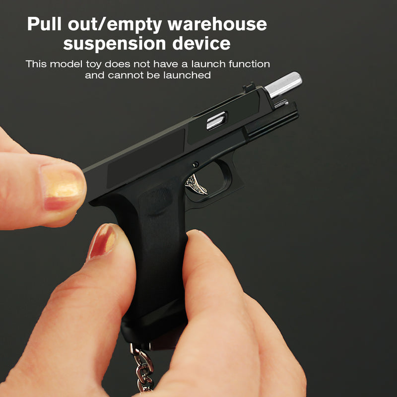 MPOW Upgraded G34 Gun Shape Mini Keychain Toy, 1:3 Scale Black G34 Key
