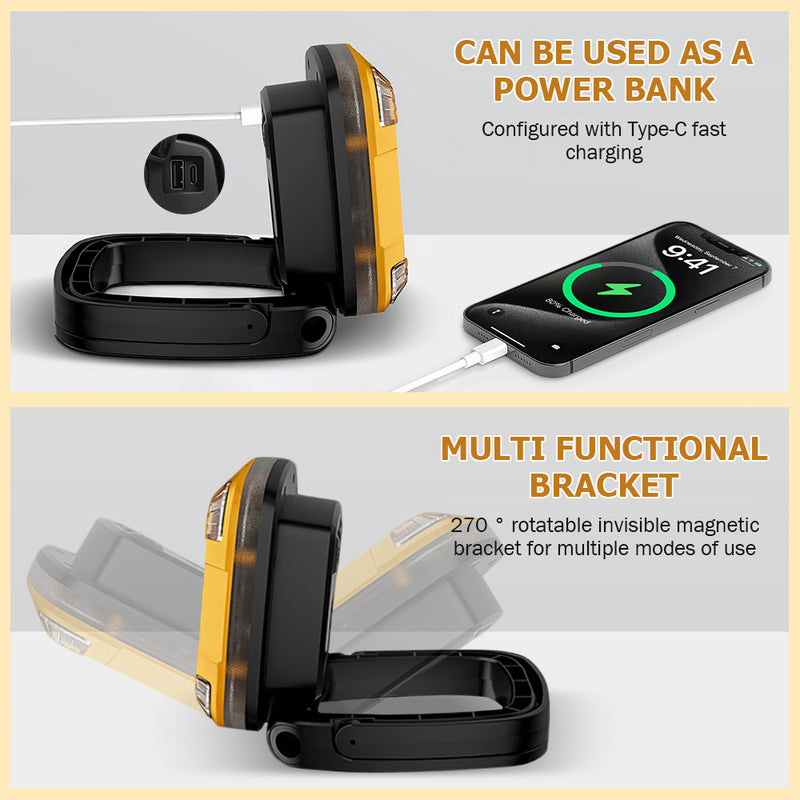 Mpow Multifunctional Outdoor Camp Lantern, 2000lm, High-Brightness COB, Multi-Color, Power Bank Function, 180° Rotating Bracket