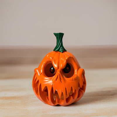 Mpow Small Hollow Yellow LED Lighted Pumpkin Lantern for Halloween Decorations. 8-Hour Auto-Illumination Timer. 3 AA Batteries for A 1-Month Life. Suitable for Indoor and Outdoor Use