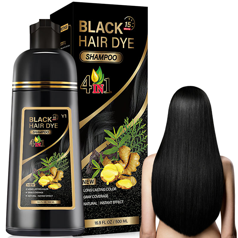 Mpow Herbal Hair Color 500ml: Shampoo, Condition, Cover, and Damage Gray Hair. Contains Argan Oil. 15-Minute Coloring for Gentle Hair.