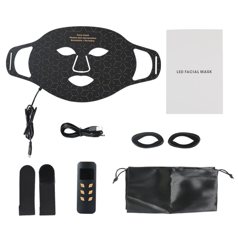 Mpow 4-Color Light Therapy Silicone Mask | 480 Chips Face & Neck Beauty