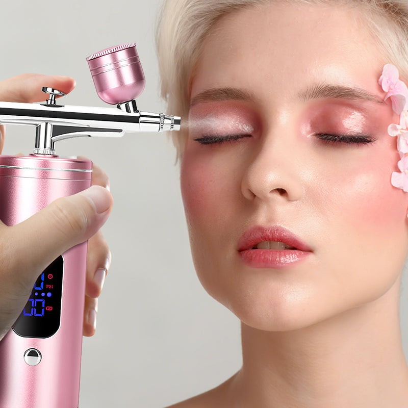 Mpow Rechargeable Portable Airbrush Kit - 3 Pressure Settings, 950mAh Battery, 0.3mm Nozzle for Art & DIY Projects