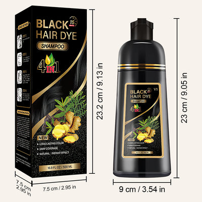 Mpow Herbal Hair Color 500ml: Shampoo, Condition, Cover, and Damage Gray Hair. Contains Argan Oil. 15-Minute Coloring for Gentle Hair.