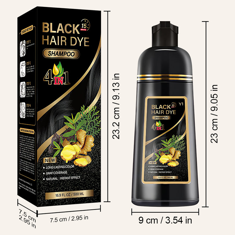 Mpow Herbal Hair Color 500ml: Shampoo, Condition, Cover, and Damage Gray Hair. Contains Argan Oil. 15-Minute Coloring for Gentle Hair.