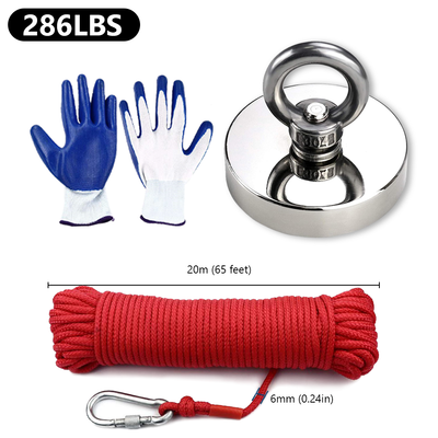 Mpow Neodymium Magnet Fishing Kit with 130kg Maximum Pull, 10m Red Rope, and Protective Gloves: A Perfect Outdoor Treasure Hunting Tool