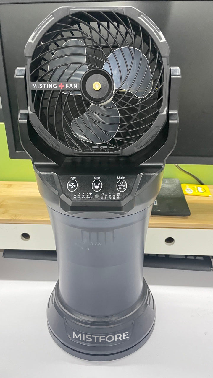 MISTFORE Portable Misting Fan with Remote & 20000mAh Rechargeable Misting Fans for Outside Patios Camping Beach & Workshops Mist Fan Portable for Outdoor/Indoor