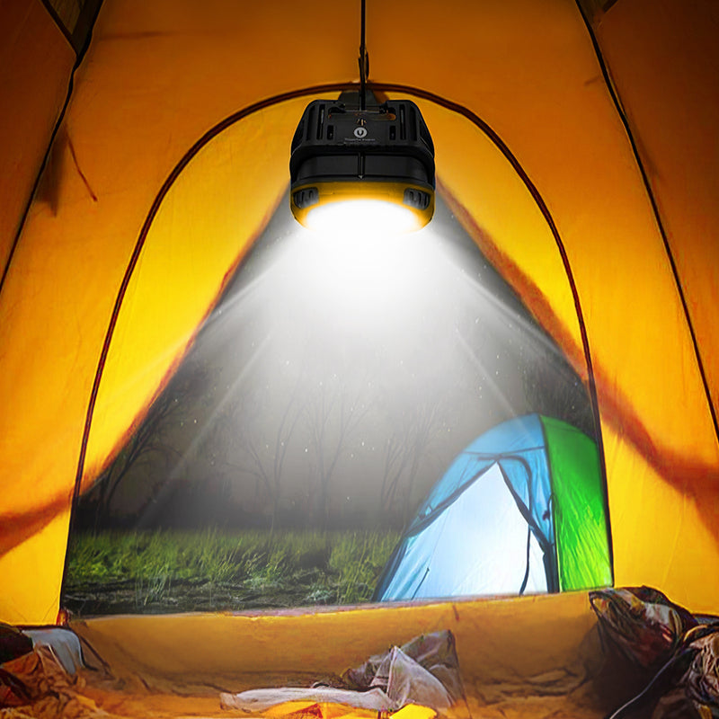 Mpow Multifunctional Outdoor Camp Lantern, 2000lm, High-Brightness COB, Multi-Color, Power Bank Function, 180° Rotating Bracket