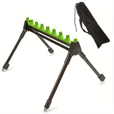 Mpow Aluminum Alloy Adjustable 8-Hole Fishing Rod Holder (Black and Green) Snap-On Holder Zinc Alloy + EVA Foam Scratch-Resistant Accepts 1/4" Standard Screws