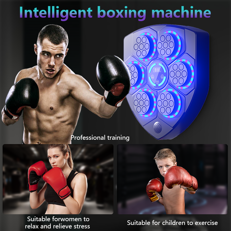Music Boxing Machine, Interactive Punching Trainer with Boxing