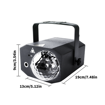 Mpow Laser Magic Ball Effect Light + Smoke Machine Set (Red, Green, and Blue), Voice-Controlled, Self-Propelled, and Remote Control—A Perfect Party Ambition